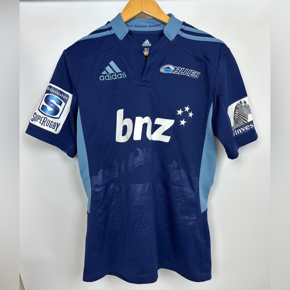 2012/2013 AUCKLAND BLUES adidas Super Rugby Jersey Kit New Zealand Size Small